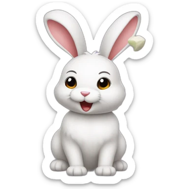 Lapin qui joue au jeux vidéo  sticker
