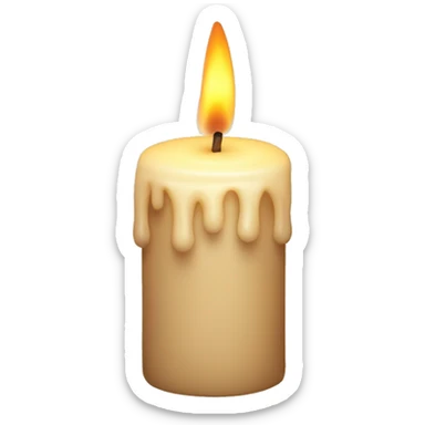 Candle beige sticker