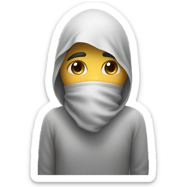 Shy person covering their face sticker
