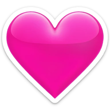 neon pink heart with glitch distortion, cyberpunk scanlines, glow effect, crisp vector style, no background sticker