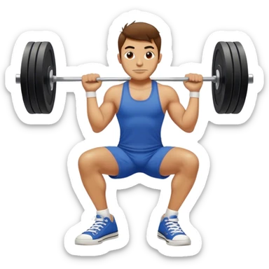 italian guy converse shoes clean and jerk exercise sticker