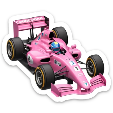Coche de f1 rosa 🏎️ sticker