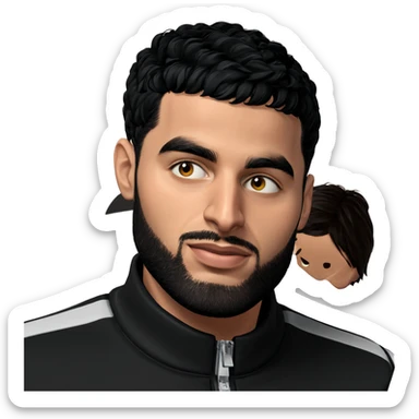 male portrait in black jacket sticker