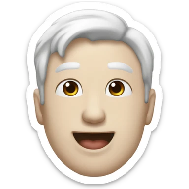 Main blanche avec le premier doigt replié dans la main le deuxième déplié droit le troisième perpendiculaire au deuxième, le quatrième pareil et le dernier comme le deuxième  sticker