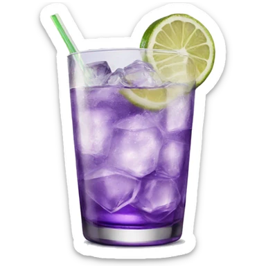 Purple gin tonic cocktail sticker