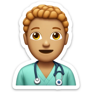 ginger bread cookie wearing scrubs  sticker