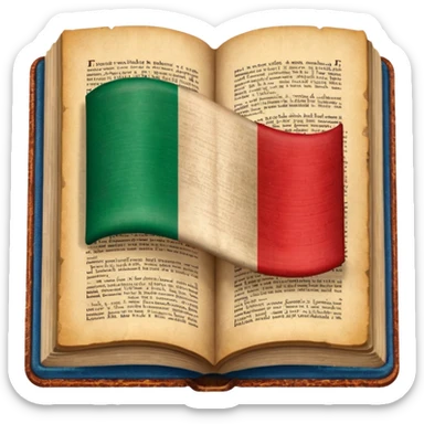 italian flag on dictionary sticker