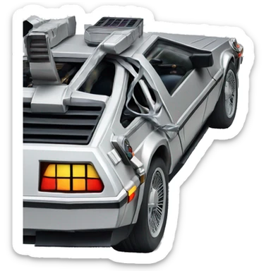 DeLorean time machine sticker