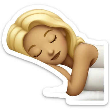 Blonde girl sleeping sticker