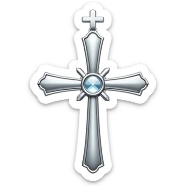 silver cross emoji sticker