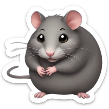fat female rat sticker