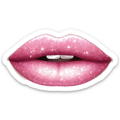 Pink glittery lips  sticker