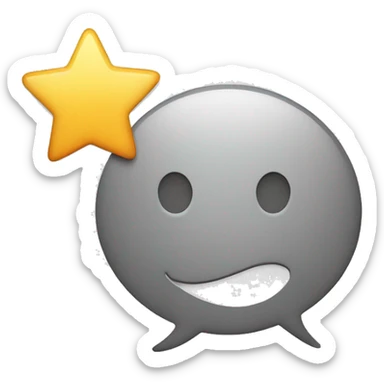 Feedback Emoji 
Usage: To request or give feedback.
Design Idea: A speech bubble with a star inside. sticker