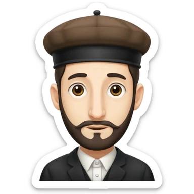 Jewish person long nose kippa sticker