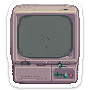 CRT screen cracked with a blinking “404” sticker