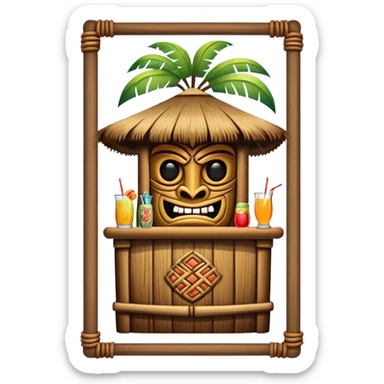 Tiki bar sticker