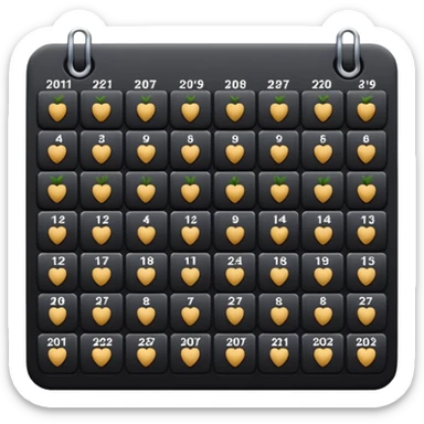 payment schedule — a black matte calendar sticker