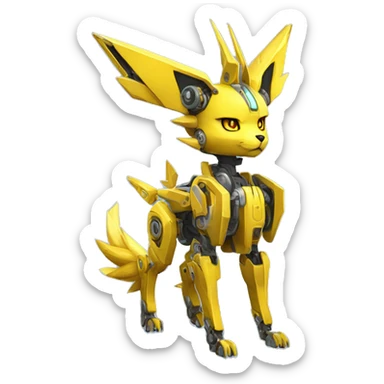 Futuristic mechanical Jolteon-mecha full body sticker