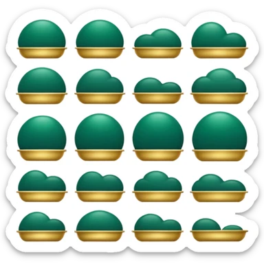 dark green emoji set for luxury seaside accommodation theme sticker
