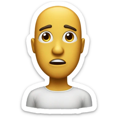 suprised with a silence hnd sticker