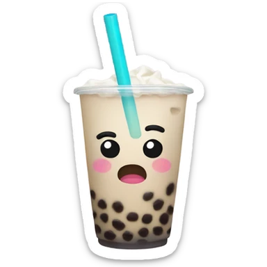 Boba tea sticker