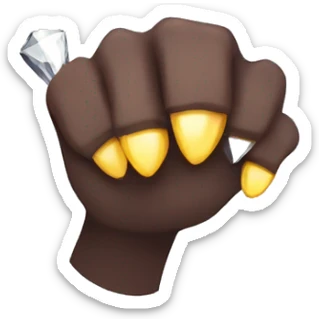 Demonio con diamante en la mano  sticker