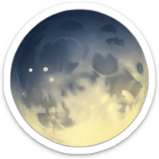 Moon sticker