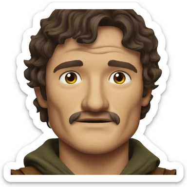 Pedro Pascal as a hobbit sticker