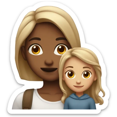 girl looking so inlove with her girlfriend sticker