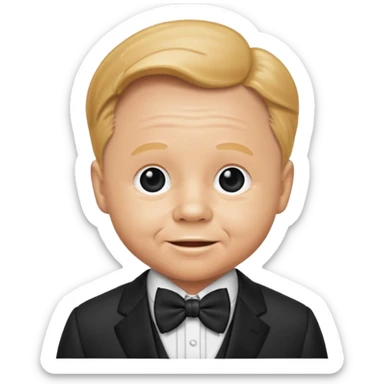 Mickey Rooney with suit with bow tie sticker