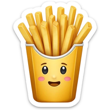 French fries sticker
