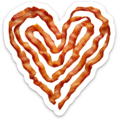 Bacon heart sticker