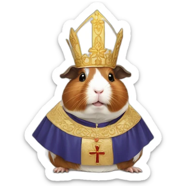 guinea pig pope sticker