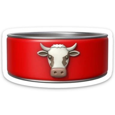 flat cow bell collar with cow pattern sticker