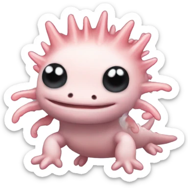 axolotl emote chibi sticker