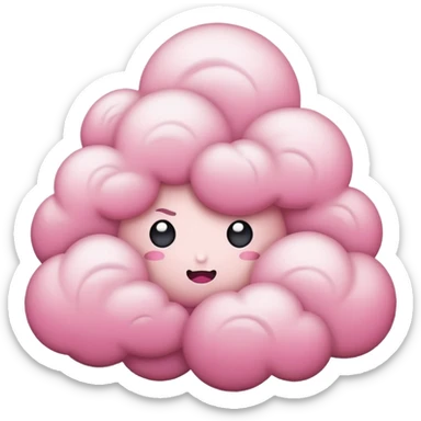 Pink clouds and thunder  sticker