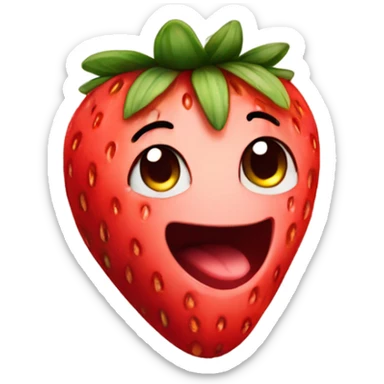Strawberry cute as can be sticker