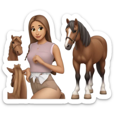 Ariana grande avec une queue de cheval sticker