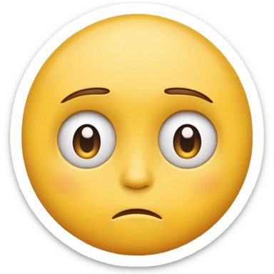 questioning face emoji, raised eyebrow sticker