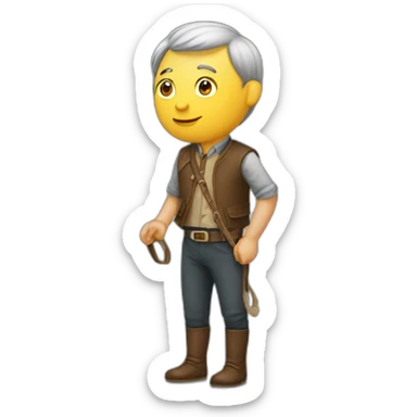 Homme queue de cheval sticker