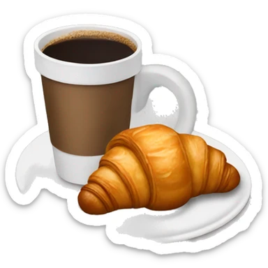Croissant and coffee   sticker