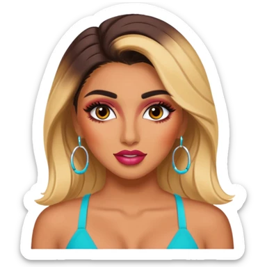 huda from love island crashout face  sticker