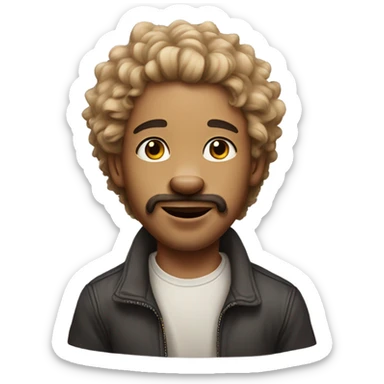 realistic portrait of a man with body of a puppy sticker