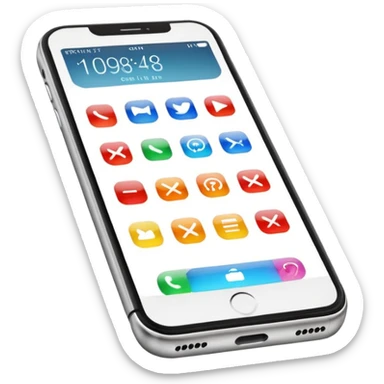 iphone with searching sticker