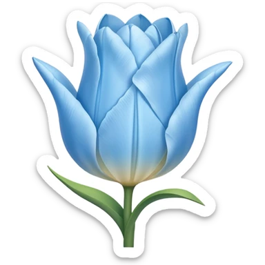 a single light blue tulip sticker