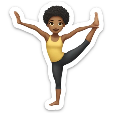 Mixed girl doing hand stand split sticker