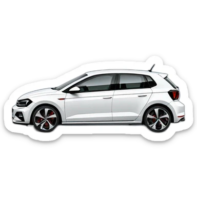 volkswagen polo 2019 gti white sticker