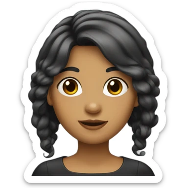 Fille noir cheveux attaché sticker