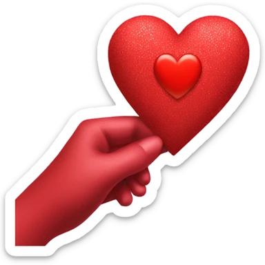 red valentines day heart card  sticker