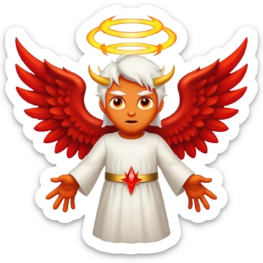 Biblically accurate Angel seraphim make a devil sticker